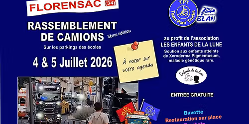 RASSEMBLEMENT DE CAMIONS au profit des ENFANTS DE LA LUNE