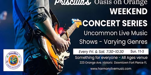AUGUST LIVE MUSIC SHOWS "CONCERETTES" Breezy Garden & Cool Lounge DOWNTOWN