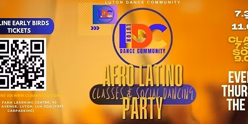 LUTON AFRO LATINO PARTY EVERY 4TH THURSDAY OF THE MONTH @ LEWSEY FARM LEARNING CENTRE - LUTON
