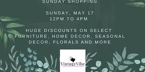 Warehouse Clearance\/Sunday Shopping 