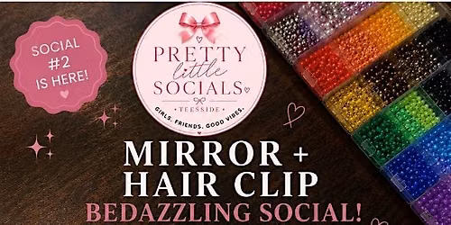 Mirror & Hair Clip Bedazzling Social