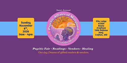 Psychic Affairs of Maryland - November 2026