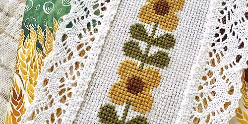 Cottagecore Cross Stitch Bookmark