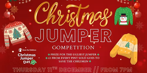 Ugly Christmas Jumper Competition \/\/ Raising money for Save The Children