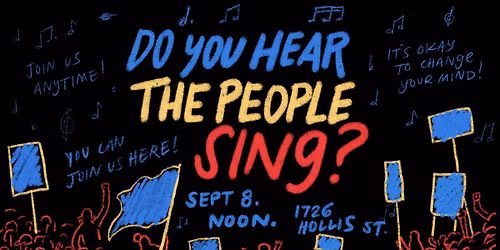 Do you hear the people sing? A people's choir! 