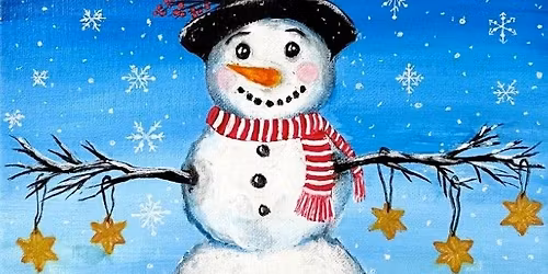 Pop + Paint - Snowman Canvas