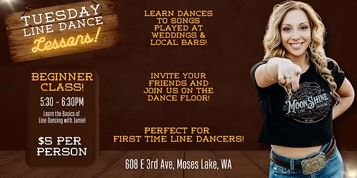 Join us Tuesday Night for Beginner Line Dance Lessons!