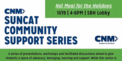 Suncat Community Support Series - Hot Meals for the Holidays 