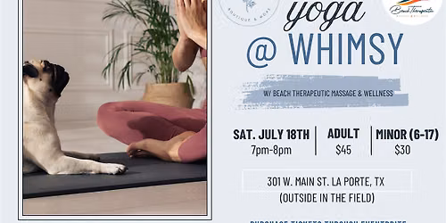 Puppy Yoga at Whimsy Boutique & More (Outside Event)