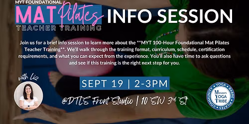 Mat Pilates Teacher Training Info Session