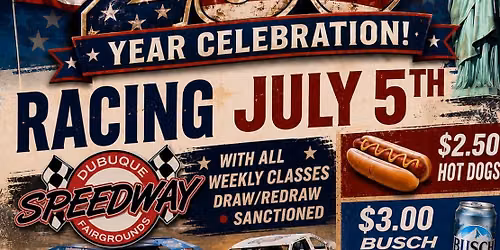 Weekly racing with draw\/redraw for all classes.  Points races 