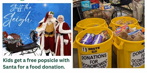 Stuff the Sleigh for Hungar - Sponsored By: Oconomowoc Kiwanis \/ Merto Market \/ Lake Country Santa