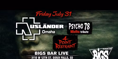 Ausl\u00e4nder-Rammstein Tribute at Bigs Bar Live