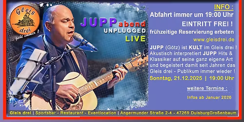 JUPP Abend | Das Kultevent im Gleis drei\ud83c\udfa4