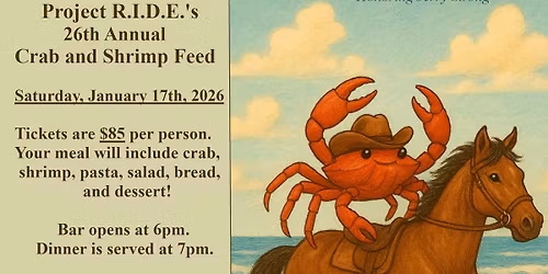Project R.I.D.E., Inc. 26th Annual Crab and Shrimp Feed