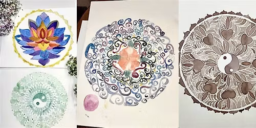 Meet, Connect & Create Watercolor Mandala Event