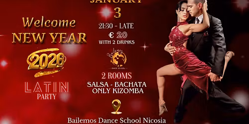 welcome new year 2026 Latin Party by Bailemos \u2728