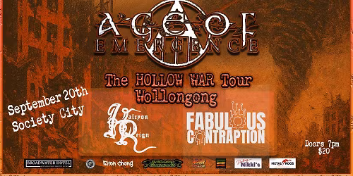 Age of Emergence - The Hollow War Tour Wollongong