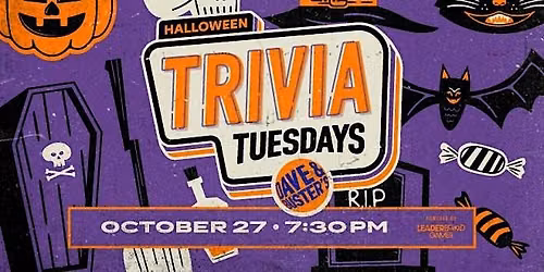 HALLOWEEN Theme Trivia | Dave & Buster's Natick MA - TUE 10\/27 @ 7:30p