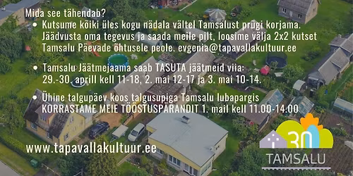 Tamsalu puhtaks \u2013 koos juubelile vastu