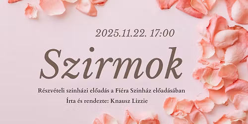 SZIRMOK- színházi előadás feldolgozó beszélgetéssel