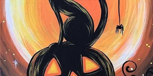 Spooky Cat painting at the Vineyard at Hershey