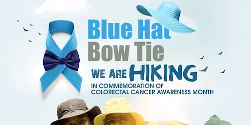 Blue Hat bow tie event 
