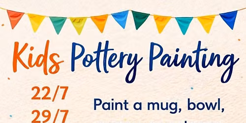 Kids pottery painting
