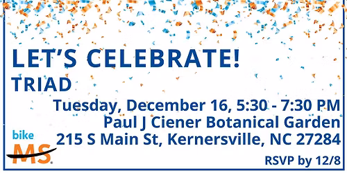 Triad Area: Post-Ride Celebration & Awards Party