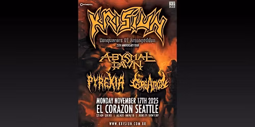Krisiun: Conquerors of Armageddon 25th Anniversary Tour at Launchpad