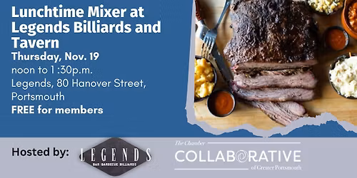 Lunchtime Mixer (and pool!) @ Legends Billiards and Tavern