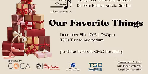 Our Favorite Things: Tallahassee Civic Chorale's Fall 2025 Concert