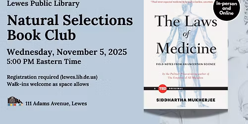 Natural Selections Book Club | The Laws of Medicine