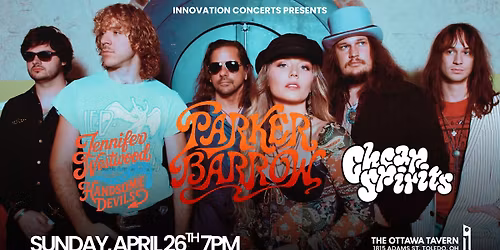 Parker Barrow LIVE at Ottawa Tavern wsg\/ Jennifer Westwood & The Handsome Devils and Cheap Spirits