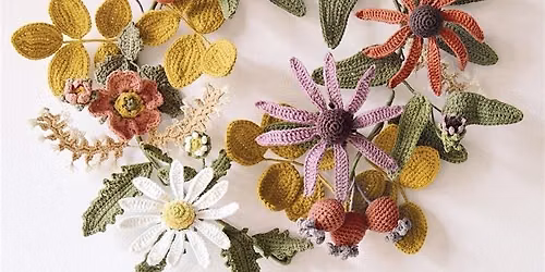 Autumnal Crochet Floral Wreath\/Garland (including book!)