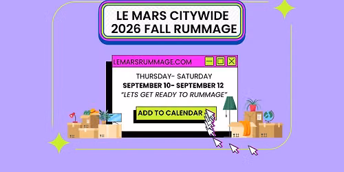 2026 Le Mars Citywide Fall Rummage Sales <svg xmlns=