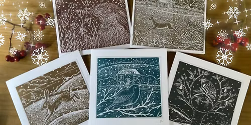 Icelandic Holiday Card Lino workshop with Hildur J\u00f3nasson