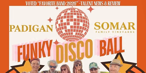 The Pozitronics' Funky Disco Ball at Padigan Wines!