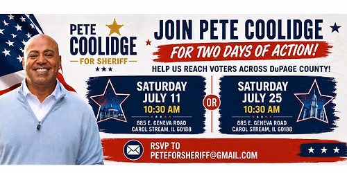 KNOCK DOORS FOR PETE!