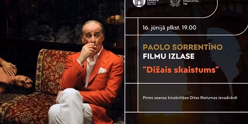 PAOLO SORRENT\u012aNO FILMU IZLASE - DI\u017dAIS SKAISTUMS