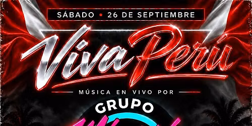 VIVA PERU! Con Miami Music en ROOFTOP LIVE SABADO 26 de SEPTIEMBRE