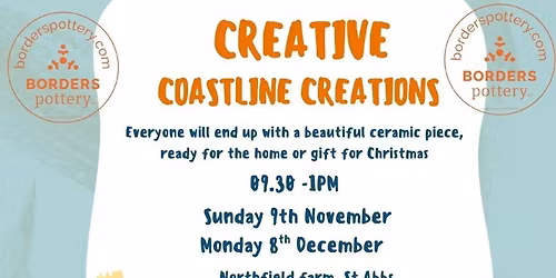 FULL Bookable  Bookable: Coastal Creations Series: Pottery with Borders Pottery CIC