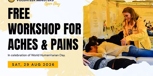 Aches & Pains Free Workshop - For World Humanitarian Day