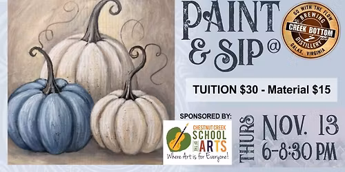 Paint & Sip at Creek Bottom Brewing!