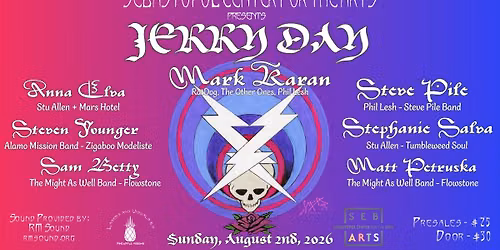 Jerry Day in Sebastopol Ft. Mark Karan, Steve Pile, Anna Elva, The Might as Well Band and Friends