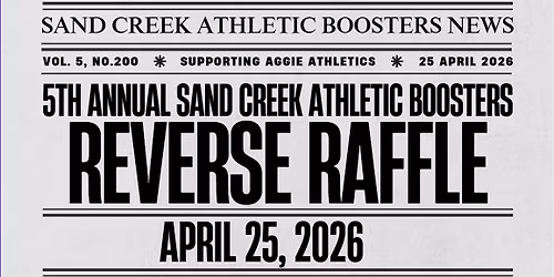 5th Annual Sand Creek Athletic Booster Reverse Raffle & Silent Auction