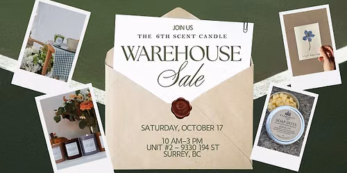 The 6th Scent Candle's the First Warehouse Sale (FREE)