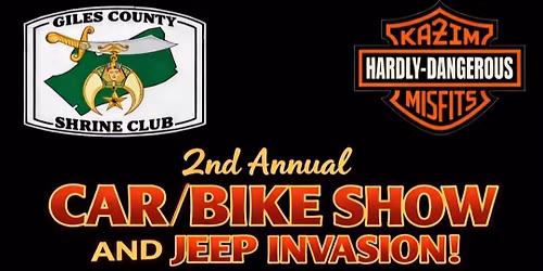 Giles Shrine Club and Kazim Misfits Car\/Bike Show and Jeep Invasion!