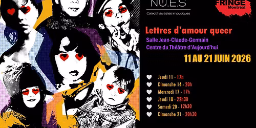 Lettres d'amour queer - Festival Fringe de Montr\u00e9al
