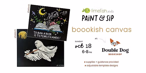 PAINT & SIP: booookish canvas (Limefish Studio @ Double Dog Bookshop)